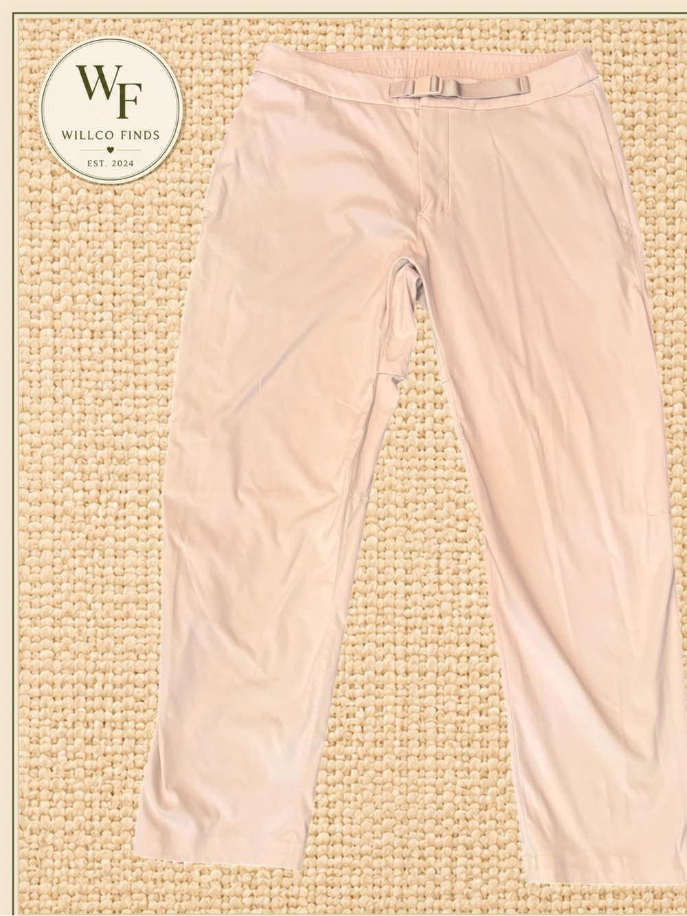 Lululemon Men’s 33 Technical Pants Cream Built In Belt Stretch Hiking